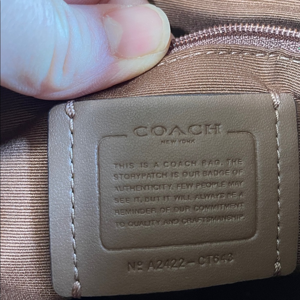COACH Signature Brown Crescent Shoulder Bag with Adjustable Logo Strap - Picture 7 of 11